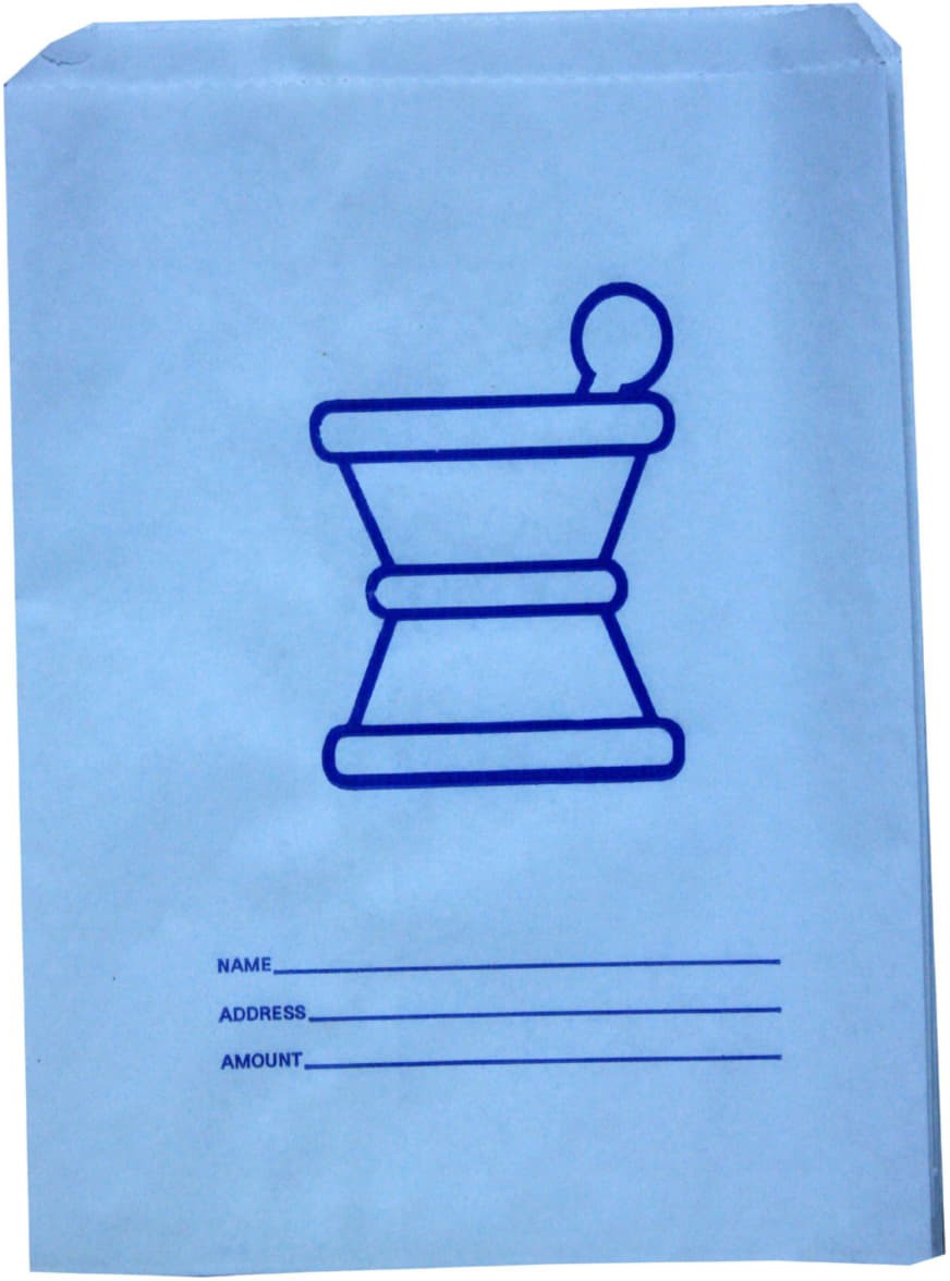 Atlas Paper Bag - 4 x 2 x 9" Prescription Bags,2000/Cs - 9040999