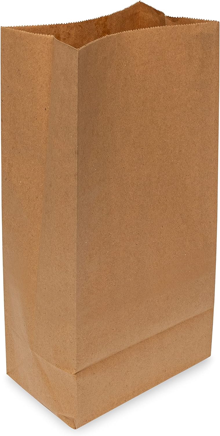 Atlas Paper Bag - 12 lb Big Brown Paper California Sandwich Bags, 500/Bn - 4120011