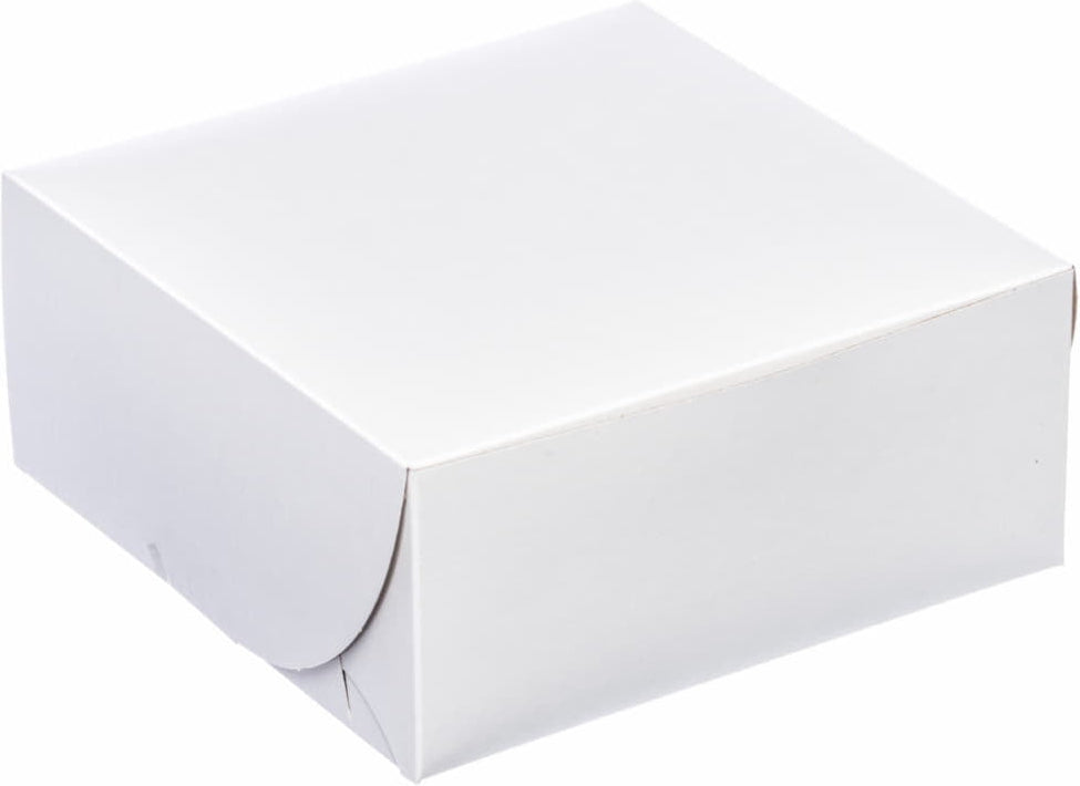 EB Box - 8" x 5.5" x 3.5" White Cake Boxes, 250/ Bn - 100180