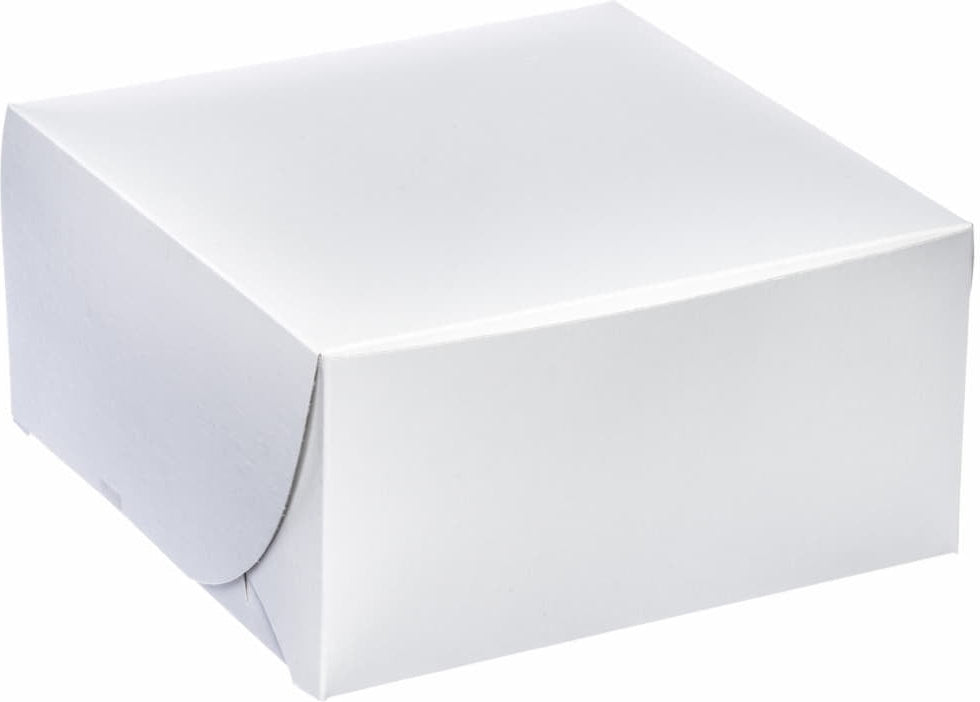 EB Box - 10" x 10" x 5" White Cake Boxes, 100/Bn - 100310