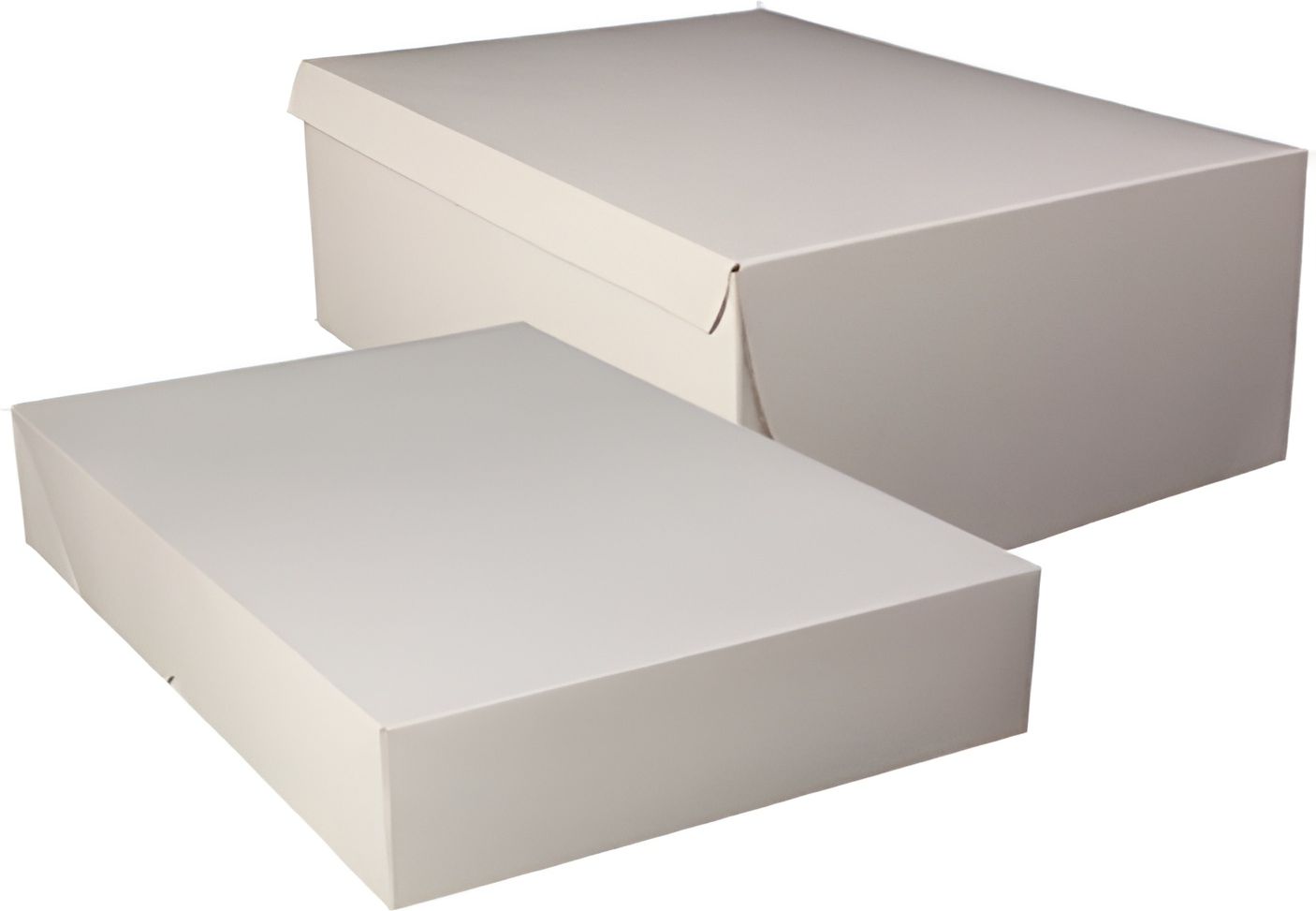 EB Box - 14" x 10" x 5", 1/4 White Slab Cake Boxes, 100/bn - 100390
