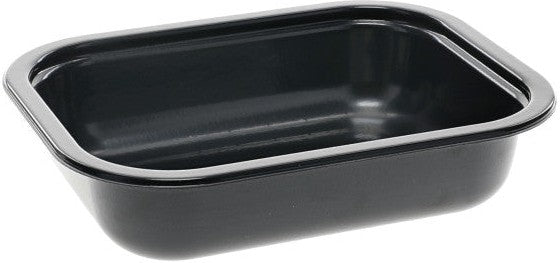Pactiv Evergreen - 17 Oz Black Rectangular CPET Tray, 630 Count - P8008Z