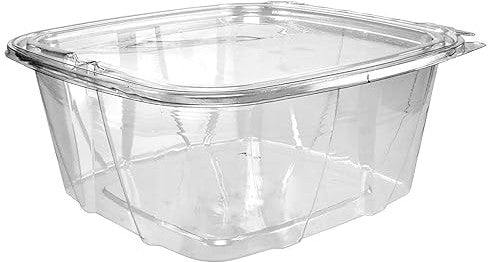 Dart Container - 64 Oz Clear PET Plastic Tamper-Evident/Resistant Container with Flat Lid, 200/Cs - C64DER