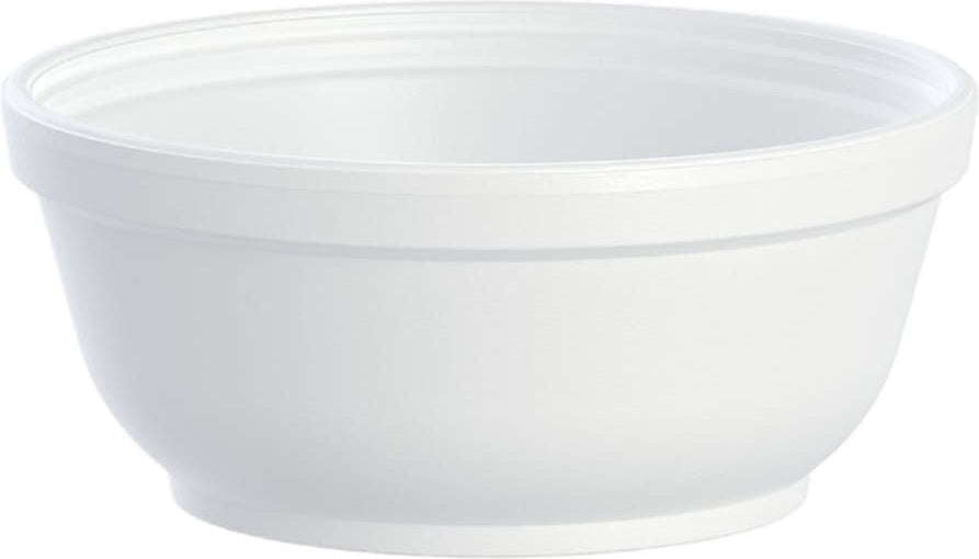 Dart Container - 8 Oz White Foam Bowls, 1000 Per Case - 8B20