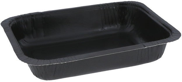 Pactiv Evergreen - 21.3 oz. Black, Pressware® Ebony Premier® Dual-Ovenable Paperboard Trays, 500/cs - PEP5713R