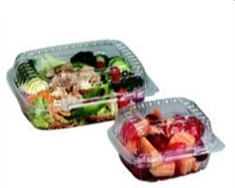 Pactiv Evergreen - 10" Plastic Clear Reynolds Reflections Hinged Container, 200/Cs - 2630