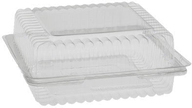 Pactiv Evergreen - 6" X 6" X 2 3/8" General Hinged Bakery Container - YTV0205NP