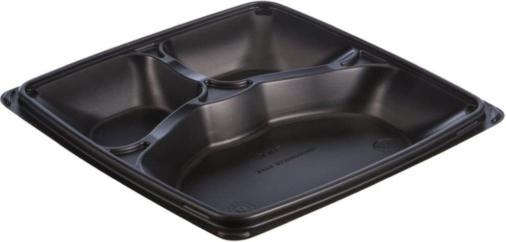 Dart Container - 10.25" Black 3 Compartment Food Containers, 130/cs - 976026-PP04
