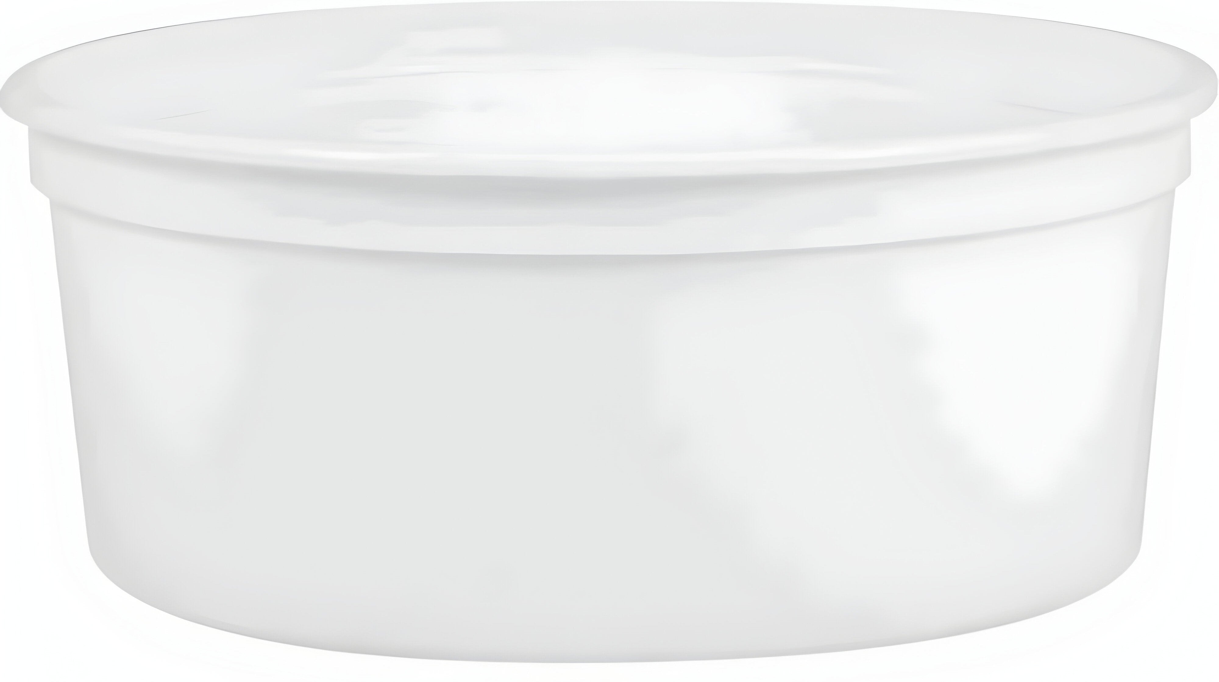 Plastipak - 8 Oz White Polypropylene Food Containers, 500/Cs - 136A