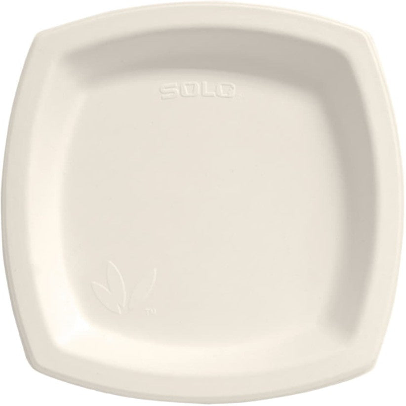 Dart Container - 8.25" Solo Bare Sugarcane Bagasse Paper Plates Ivory, 500/cs - 8PSC-2050