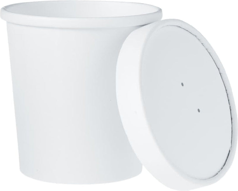 Dart Container - 16 Oz White Paper Container Combo, 250/Cs - KHB16A-2050