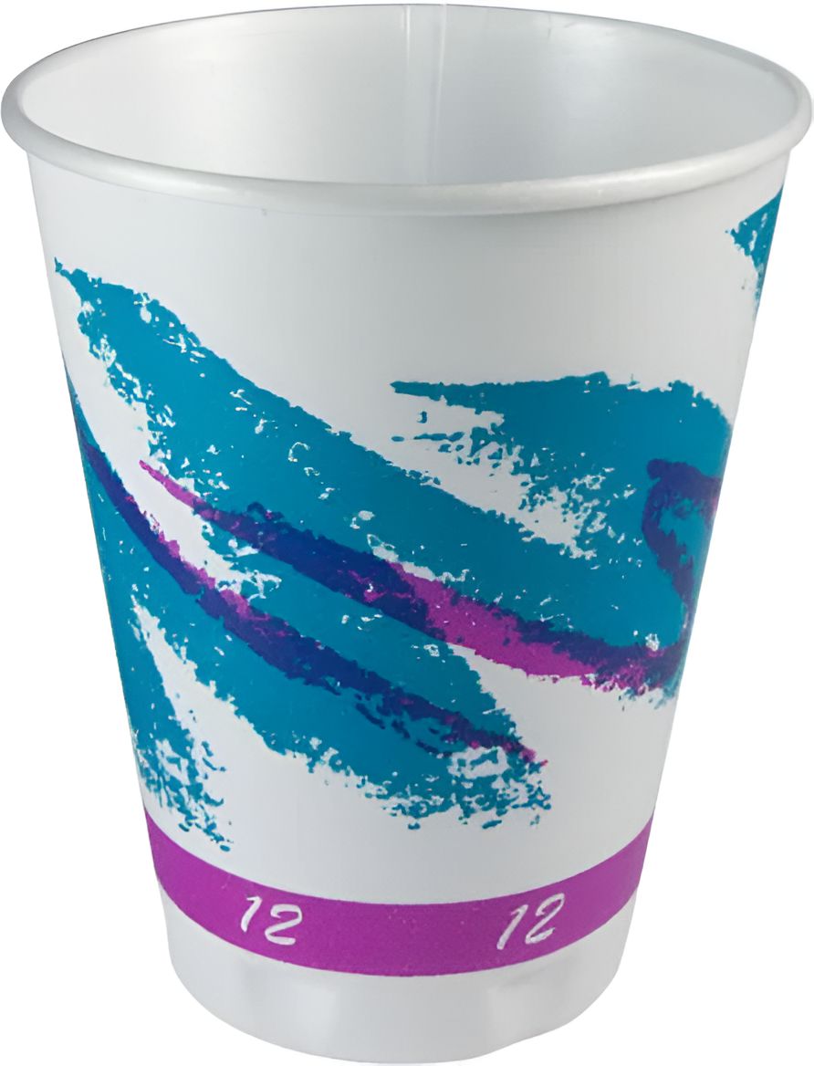 Dart Container - Jazz Trophy 12 Oz Multicolor Foam Cups, 1000/Cs - X12-00055