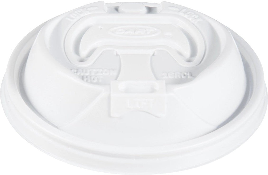 Dart Container - Optima White Reclosable Lid fits 12U16ESC Paper Hot Cups, 1000/cs - 723075