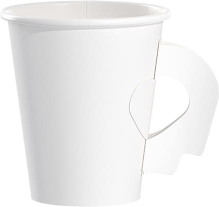 Dart Container - 6 Oz Solo White with Handle Paper Hot Cups, 1000/Cs - 376HW-2050