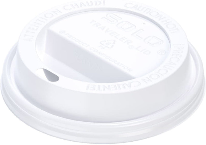 Dart Container - 8 Oz Solo Traveler Cappuccino White Dome Lids fits Paper Hot Cups, 1000/ Cs - TL38R2-0007
