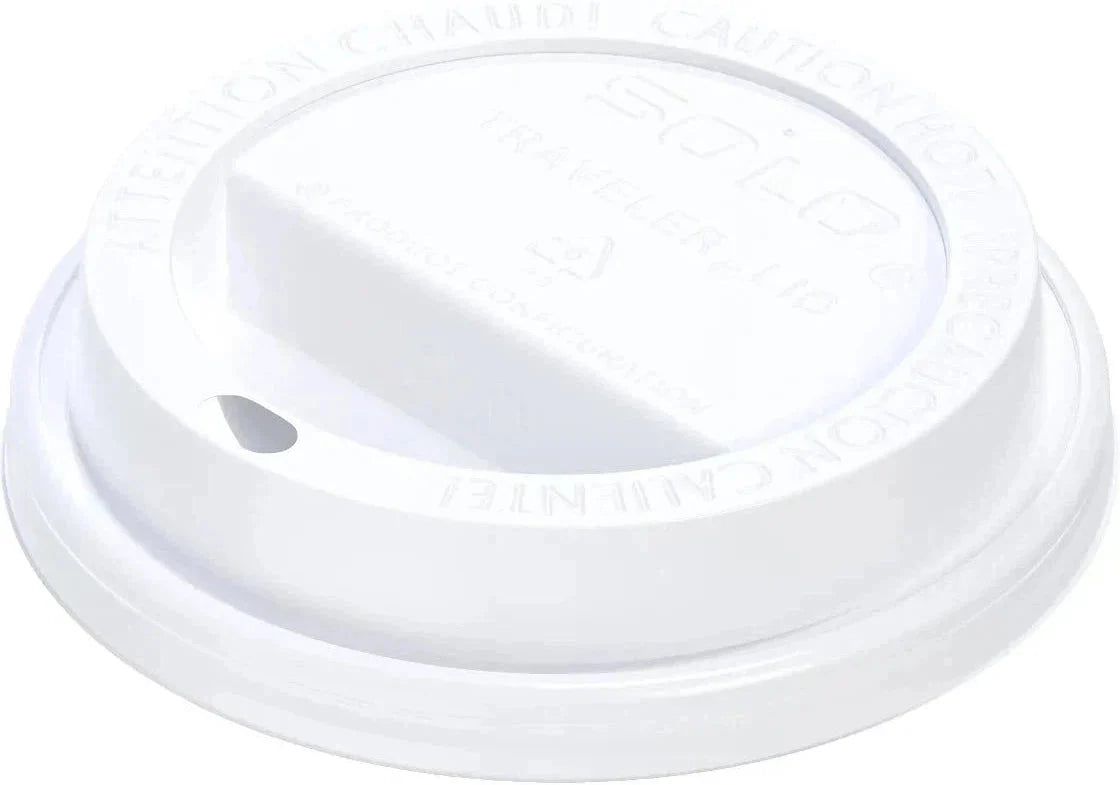 Dart Container - Solo White Traveler Cappuccino Dome Lids fits 10 oz Paper Hot Cups , 1000/Cs - TL31R2-0007
