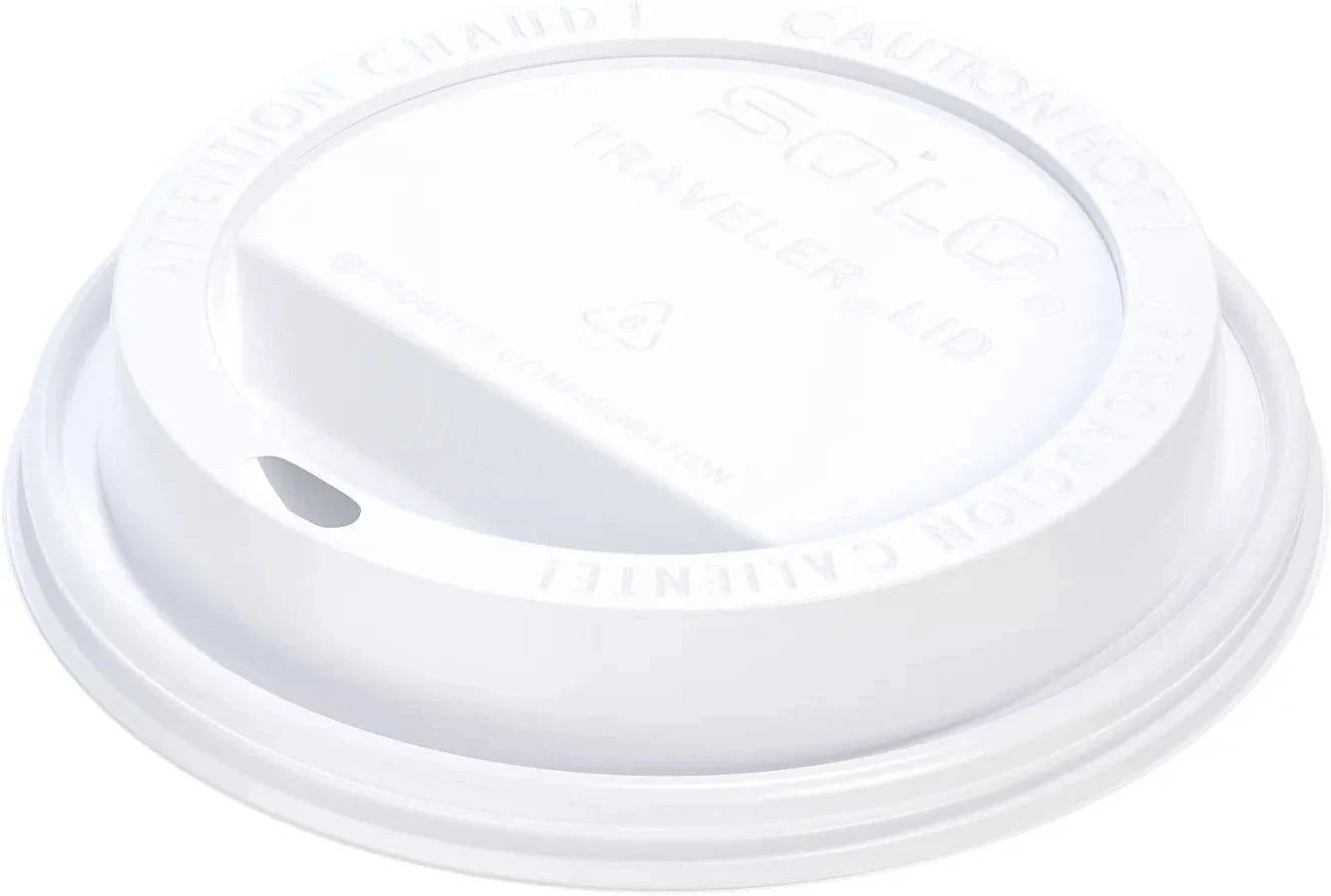 Dart Container - 20 Oz Solo Traveler Cappuccino White Dome Lids fits Paper Hot Cups, 1000/cs - TLP20-0007