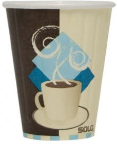 Dart Container - 8 Oz Duo Shield Tuscan Cafe Design Paper Hot Cups, 1000/cs - IC8-J7534