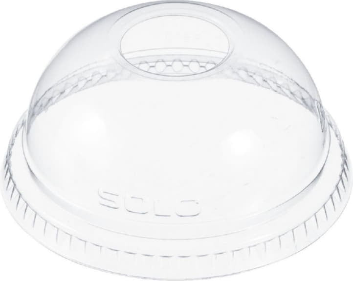 Dart Container - 10 Oz Clear Dome Lid 1in Hole fits Cold Plastic Cups, 1000/cs - DLR610