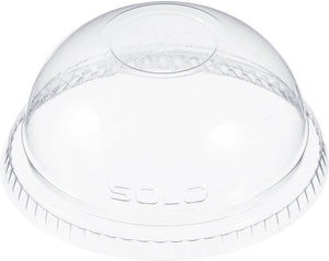 Dart Container - 10 Oz Clear Dome Lid No Hole fits Cold Plastic Cups, 1000/cs - DNR610