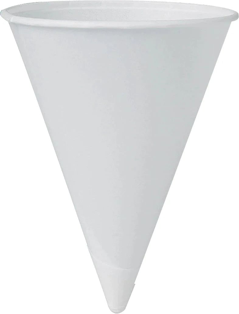 Dart Container - Solo Bare Eco-Forward White 4 oz Pre-Treated Cone Paper Cups , 5000/cs - 4BR-2050