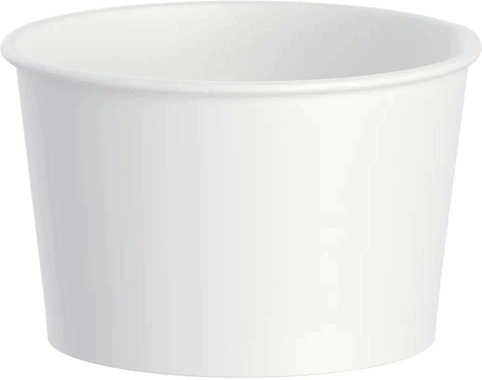 Dart Container - 8 Oz DSP Paper White Food Container, 1000/Cs - VS608-02050