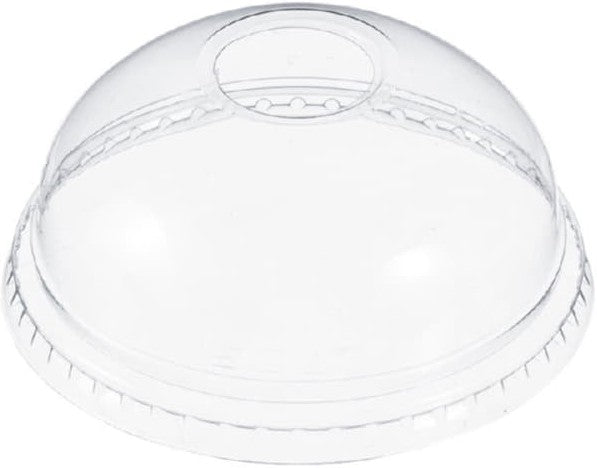 Dart Container - 12-24 oz PET Plastic Dome Lid with 1" Hole - Clear, 1000/cs - DLR16-0090