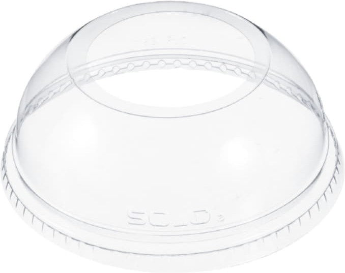 Dart Container - 16 oz - 24 oz Clear Dome Lid 1.9in Hole fits Plastic Cups, 1000/Cs - DLW626
