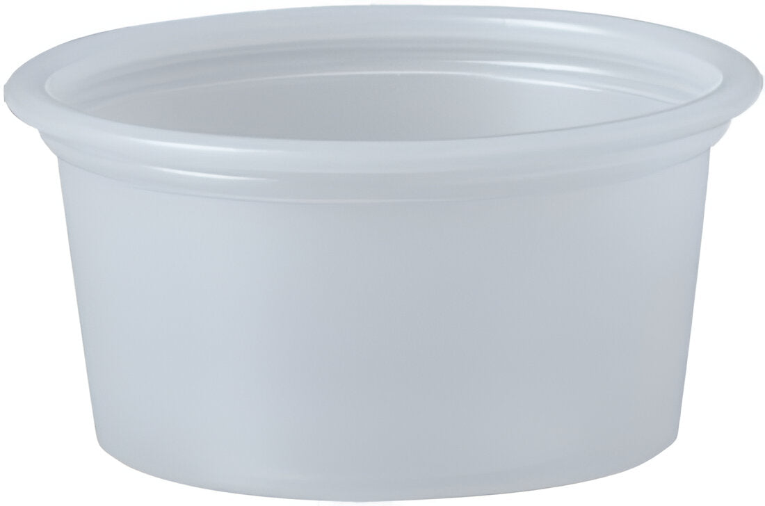 Dart Container - 3/4 Oz Solo Souffles Translucent Squat Plastic Portion Cups, 250/Cs - P075SN