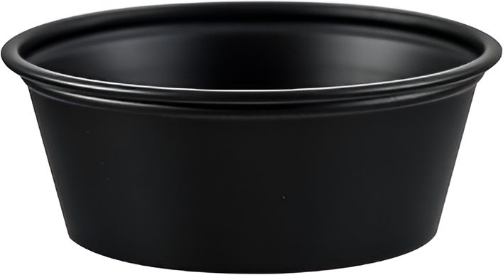 Dart Container - 1.5 Oz Solo Souffles Black Plastic Portion Cups, 250/Cs - P150BLK