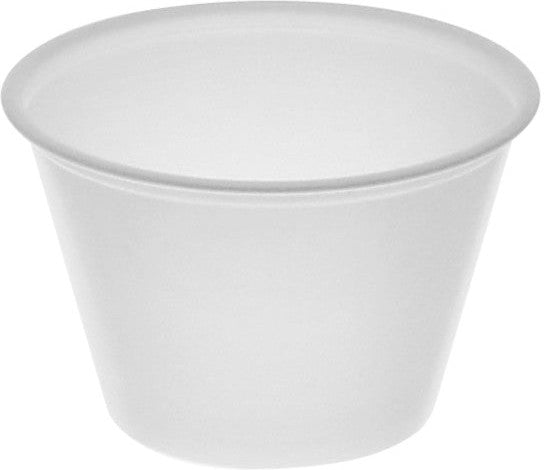 Pactiv Evergreen - 3.25 oz. Black, Plastic Portion Cup, 2400/cs - YS400A