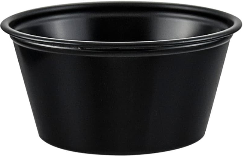 Dart Container - 2 Oz Solo Souffles Black Plastic Portion Cups, 250/Cs - P200BLK
