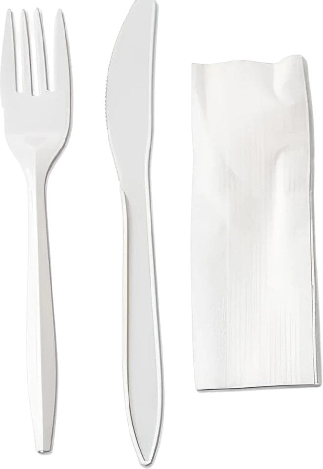 Sanfacon - 3 Pc Cutlery Kit Knife, Fork, Napkin, 1000/Cs - 830396