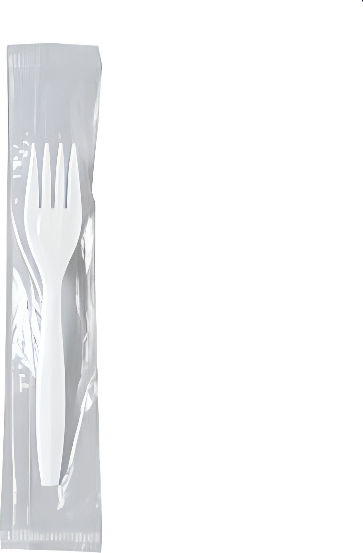 Dart Container - Regal White Fork Individually Wrapped Medium Weight Cutlery, 1000/Cs - MOW1