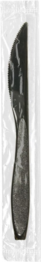 Dart Container - Impress Black Heavy Weight Individually Wrapped Knife Cutlery, 1000/Cs - HSK2-0004