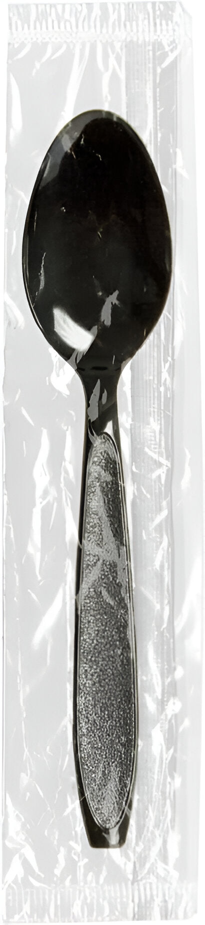 Dart Container - Impress Black Heavy Weight Individually Wrapped Teaspoon Cutlery, 1000/ - HSK3-0004Cs4