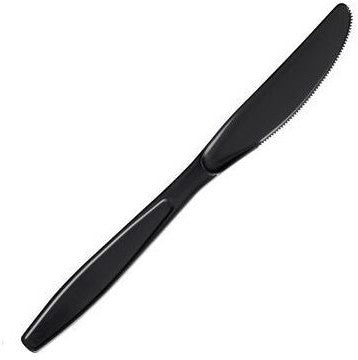 Dart Container - Black Plastic Knives Cutlery, 1000/Cs - 10009