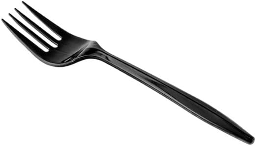 Dart Container - Black Plastic Forks Cutlery, 1000/Cs - 10008