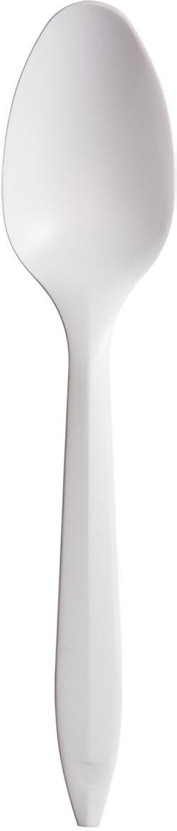 Dart Container - Style Setter White Medium Weight Plastic Teaspoon, 1000/Cs - S6BW