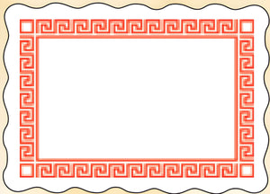 Sanfacon - 9.5" x 13.5" Red Greek Key Placemats, 1000/cs - 5075
