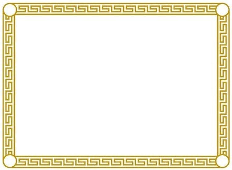 Sanfacon - 9.5" x 13.5" Gold Greek Key Placemats , 1000/cs - 5150