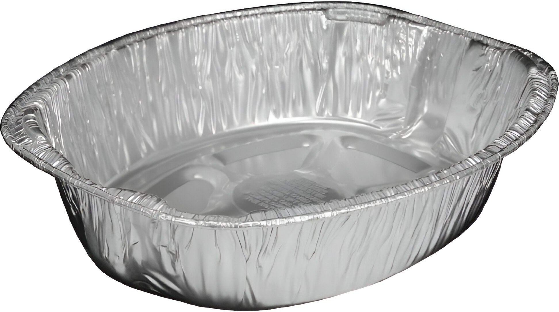 HFA - 10.81" x 8.41" Small Oval, 160 Oz Foil Containers, 100/Cs - 2200-00-100