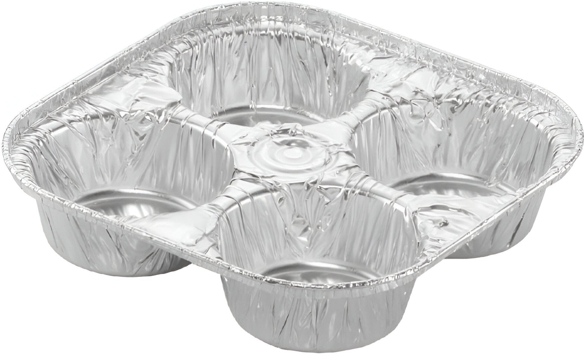 HFA - 4 Cavity Giant Muffin Foil Containers, 300/Cs - 4055-30-300