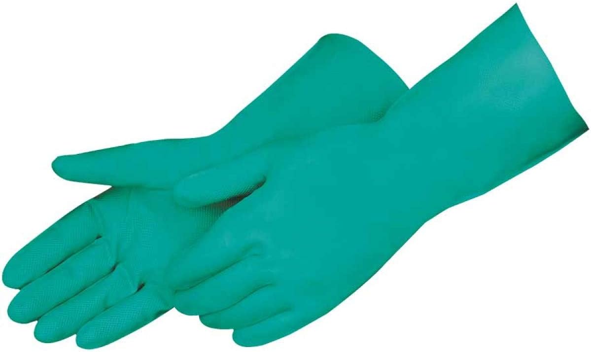 Latoplast - 13" Green Nitrile 15 Mil Flocked Lined Gloves - 012-31507