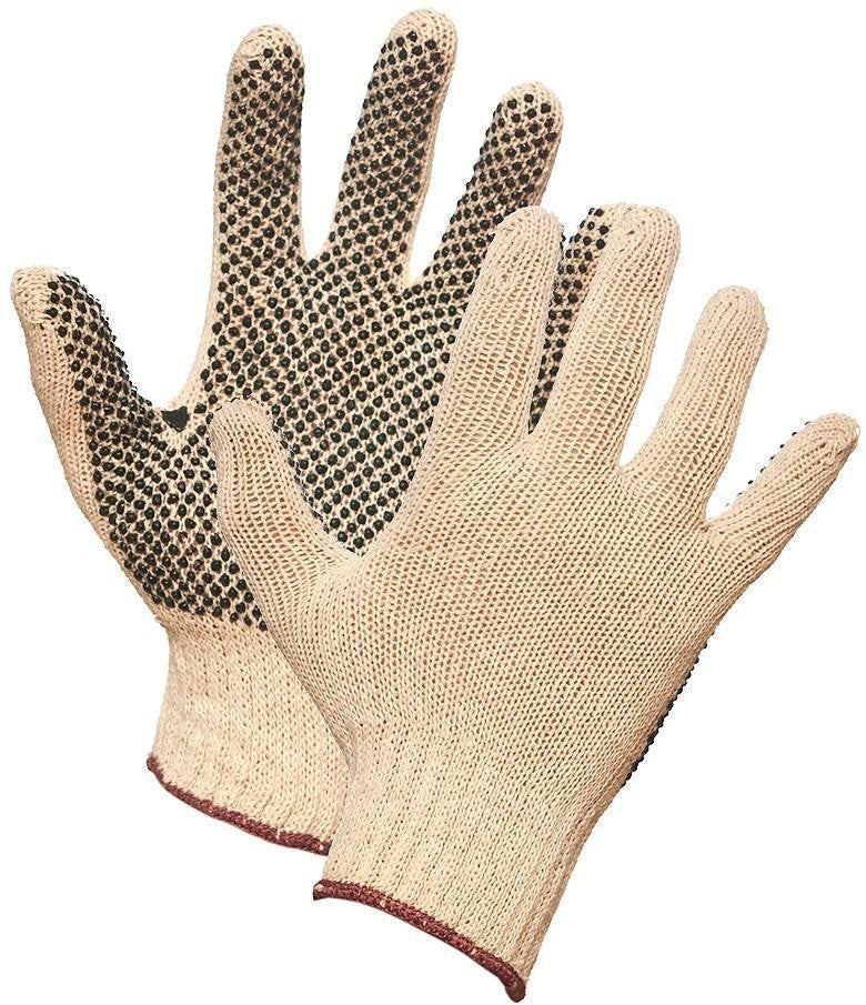 Forcefield - Extra Large String Knit Cotton Work Gloves With PVC Dots on Palm - 004-01876-10