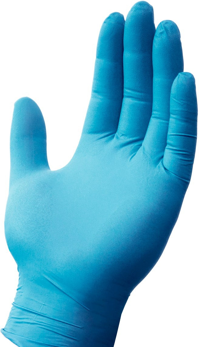 Ralston CanSafe - X-Large Blue Powder-Free Safety Zone Nitrile Gloves,100/Box - 3527915