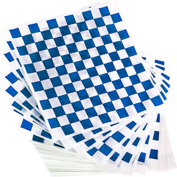 Sanfacon - 14" x 14" Blue Grease Resistant Checker Sheets, 1000/Cs - 172062