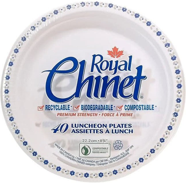 CKF Inc. - Retail 40/pk Sleeves 8.75" Chinet Luncheon Paper Plates, 18pk/cs - 10124