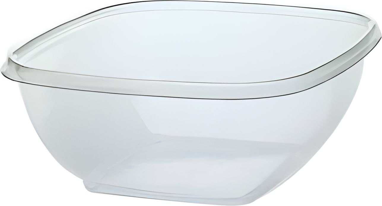 Sabert - 12 Oz Clear Square Plastic Bowl, 500/Cs- 15012B500