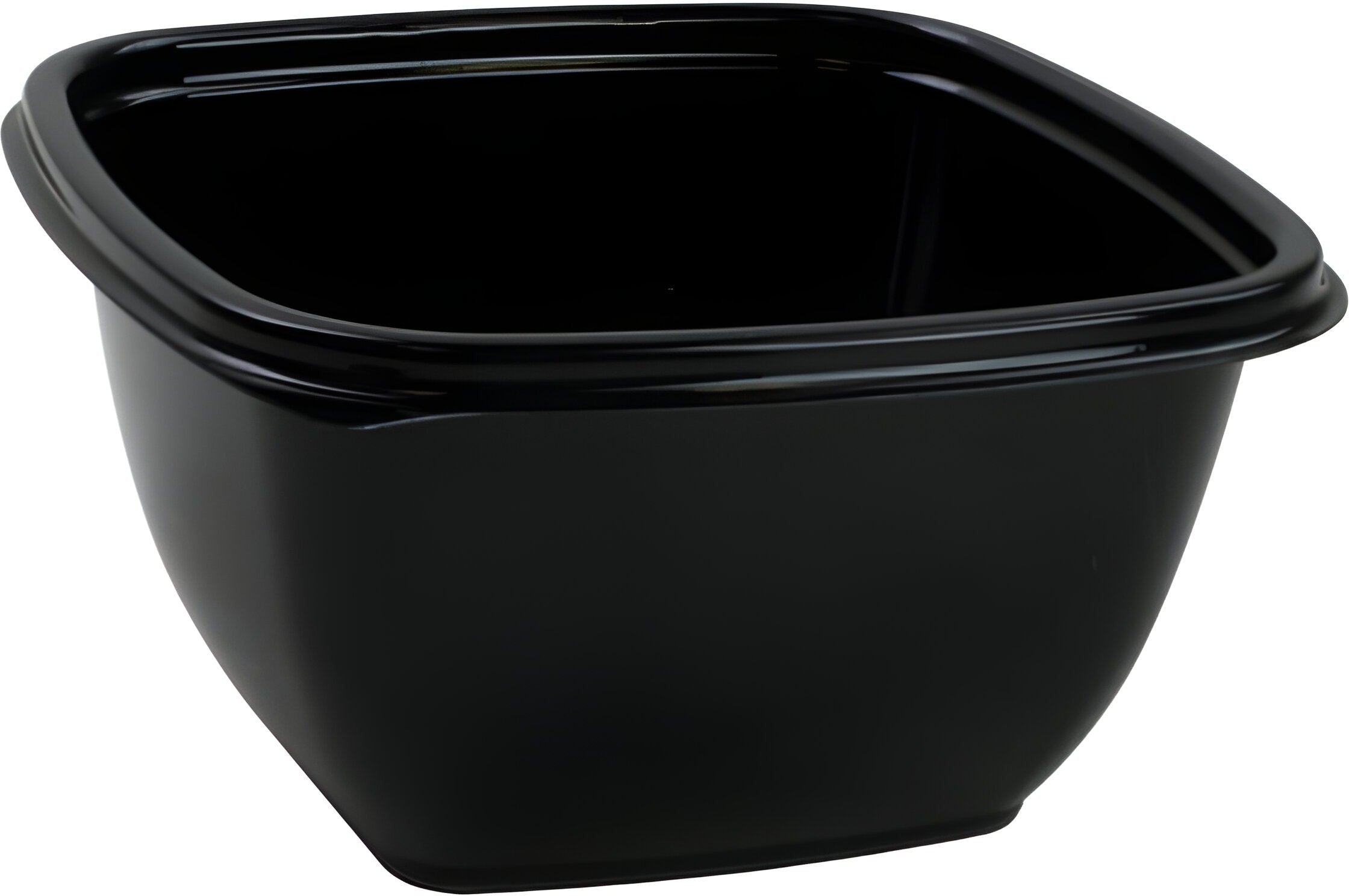 Sabert - 16 Oz Black Square Plastic Bowl, 500/Cs- 95016B500